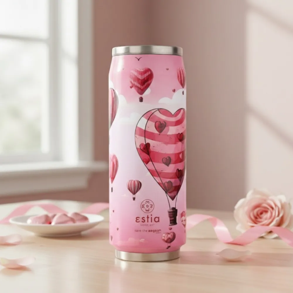 Kubek termiczny ze słomką 500 ml Love Ascend * Estia
