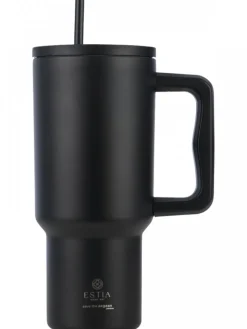 Kubek termiczny ze słomką 900 ml Midnight Black * Estia Hot