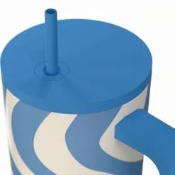 Kubek termiczny ze słomką 900 ml Ocean Waves * Estia Discount