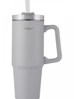 Kubek termiczny ze słomką 900 ml Pebble Gray * Estia New