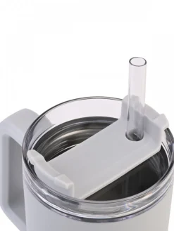Kubek termiczny ze słomką 900 ml Pebble Gray * Estia New