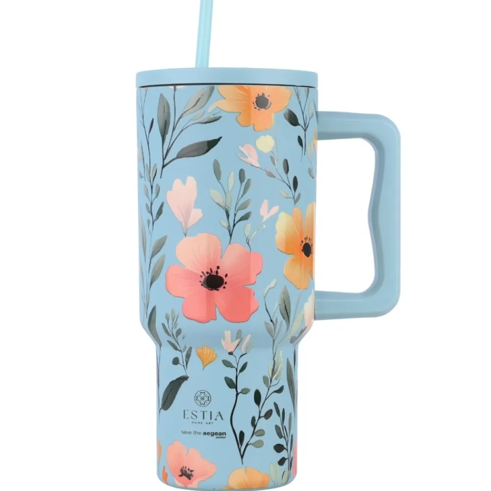 Kubek termiczny ze słomką 900 ml Sky Garden * Estia Online