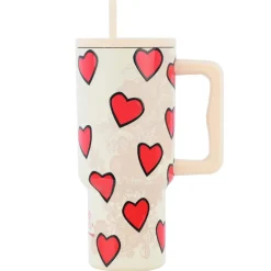 Kubek termiczny ze słomką 900 ml Tender Lace * Estia