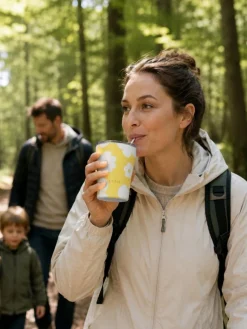 Kubek termiczny ze słomką 350 ml Yellow Daisy * Estia Online