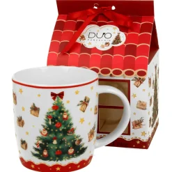 Kubek świąteczny CHRISTMAS TREE 3 DOMEK 400 ml * Duo Sale