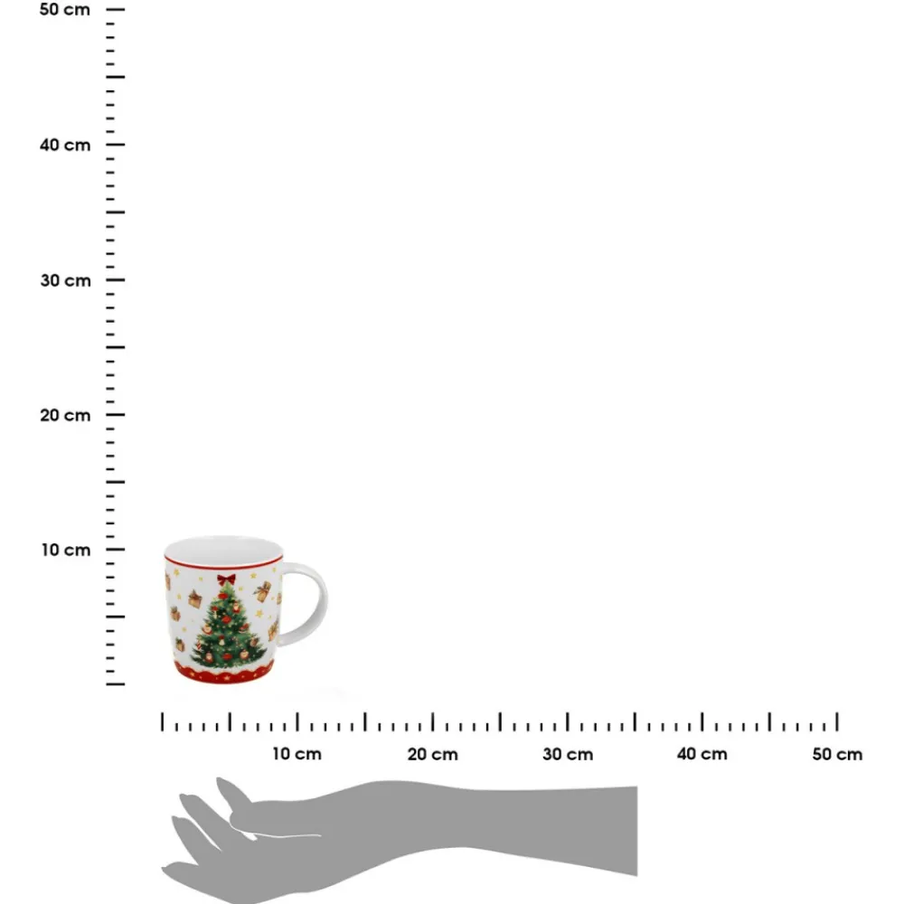 Kubek świąteczny CHRISTMAS TREE 3 DOMEK 400 ml * Duo Sale