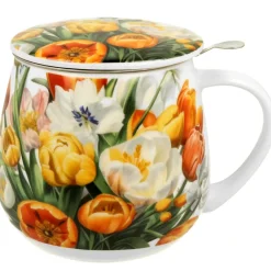 Kubek z zaparzaczem Tulipany 430 ml * Duo Outlet
