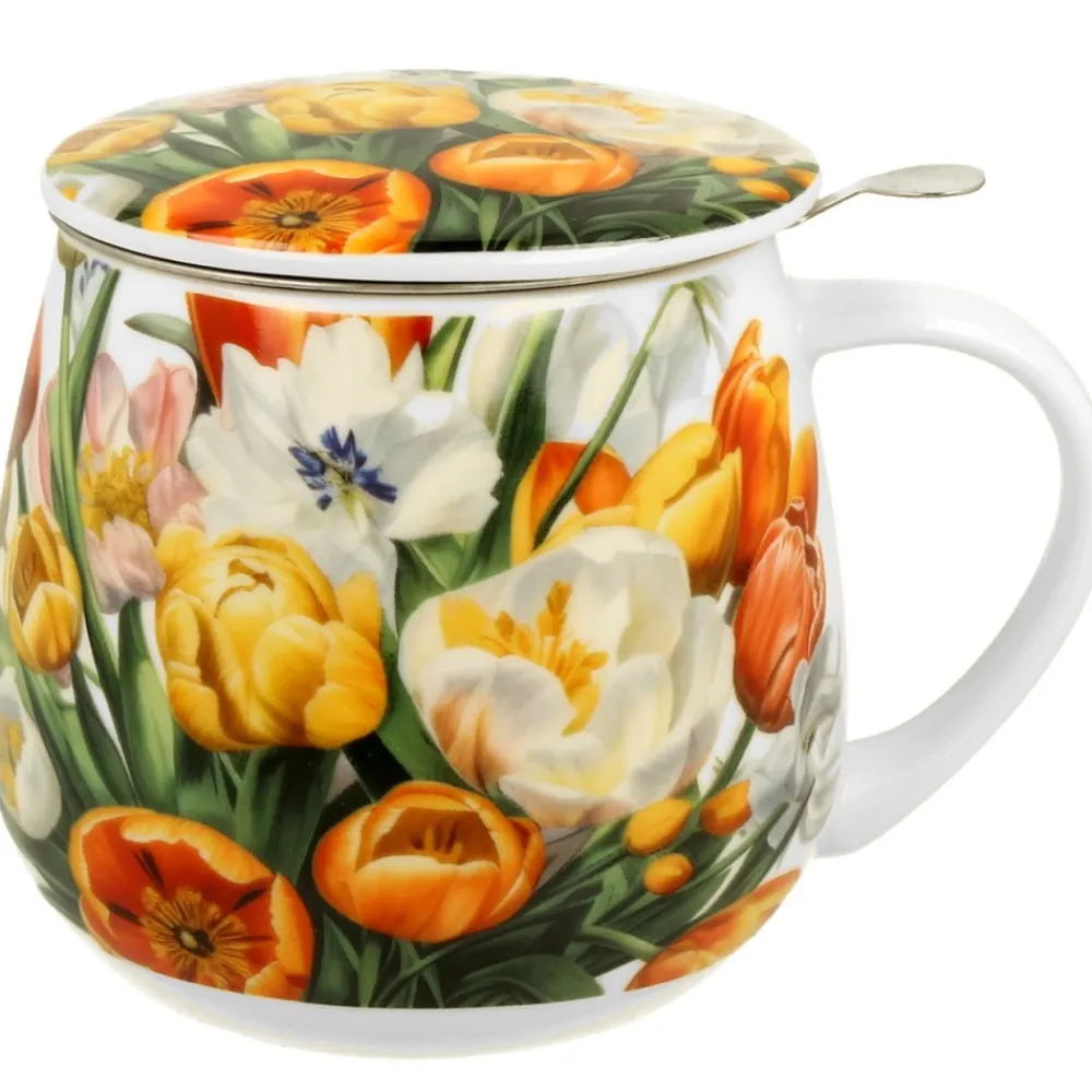 Kubek z zaparzaczem Tulipany 430 ml * Duo Outlet