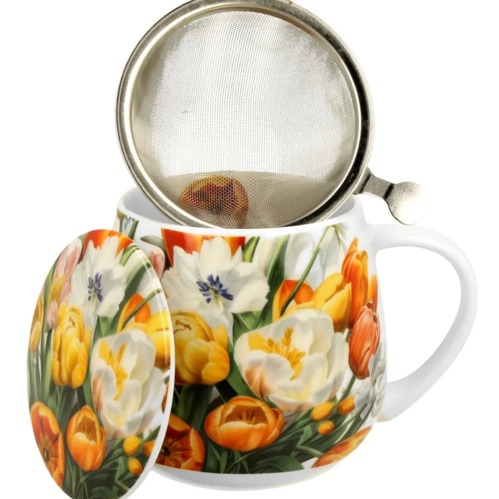 Kubek z zaparzaczem Tulipany 430 ml * Duo Outlet