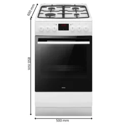 Kuchnia gazowo-elektryczna AMICA 510GEH3.33ZpTaDpA(W) PIZZA
