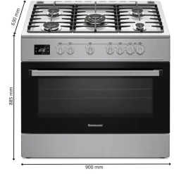Kuchnia gazowo-elektryczna RAVANSON KWGE-K90A Cheff Modern