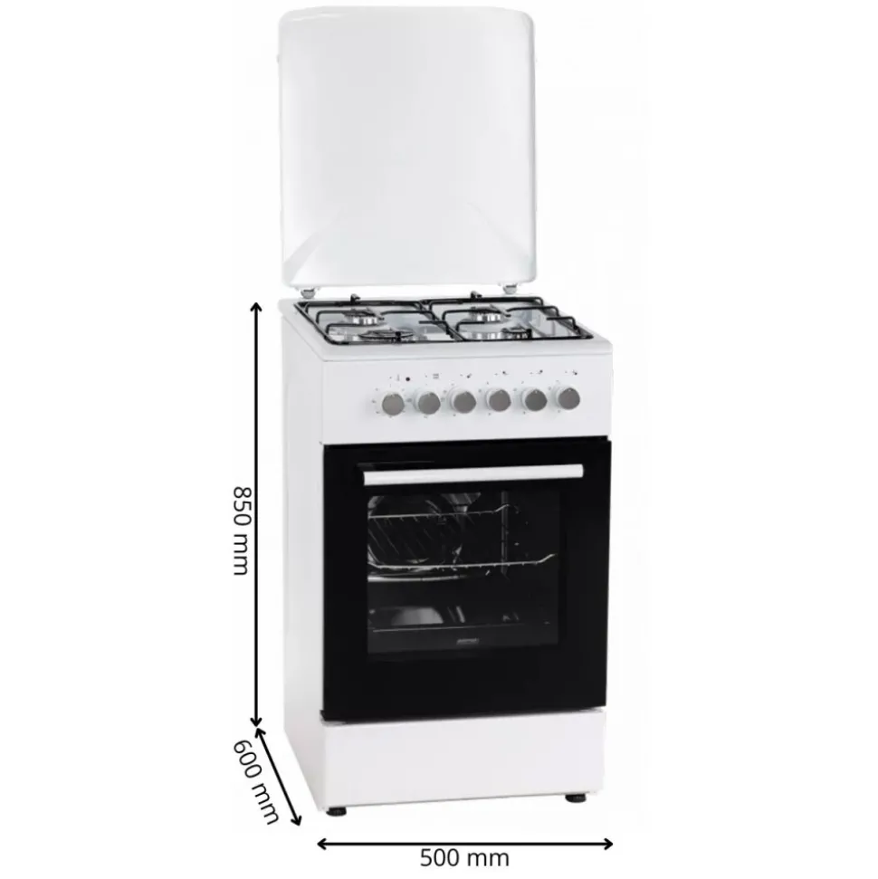 Kuchnia gazowo-elektryczna MPM MPM-56-KGM-04 biała