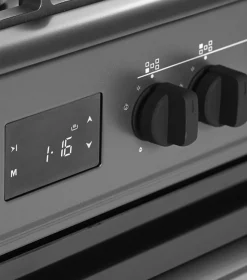 Kuchnia gazowo-elektryczna KWGE-K90A Cheff Modern Black czarna * Ravanson Sale