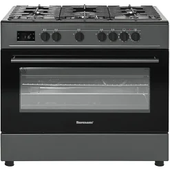 Kuchnia gazowo-elektryczna KWGE-K90A Cheff Modern Black czarna * Ravanson Sale
