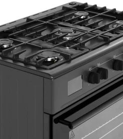 Kuchnia gazowo-elektryczna KWGE-K90A Cheff Modern Black czarna * Ravanson Sale