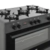 Kuchnia gazowo-elektryczna KWGE-K90 GLASS black * Ravanson Clearance
