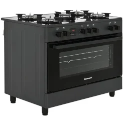 Kuchnia gazowo-elektryczna KWGE-K90 GLASS black * Ravanson Clearance