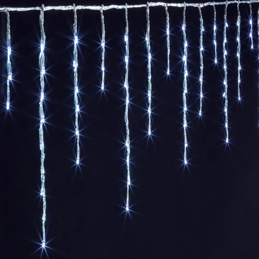 Kurtyna świetlna 4m zimna biel 240 LED śnieg * Feeric Best