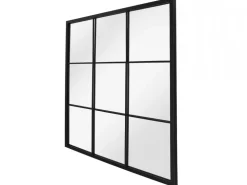 Kwadratowe lustro zewnętrzne w metalowej ramie 90 x H90 cm * Esschert Design Clearance