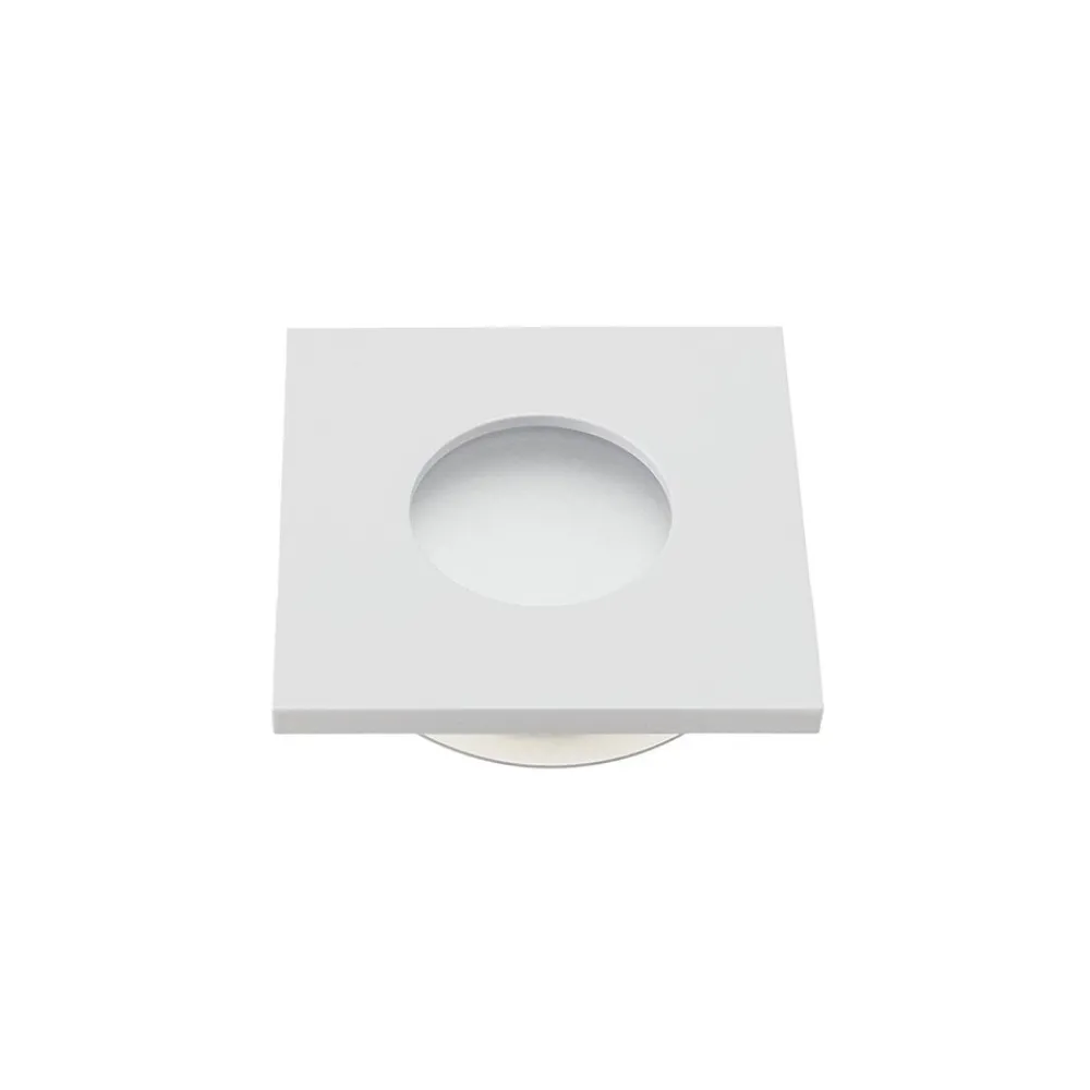 Kwadratowe Oczko Sufitowe Podtynkowe Białe 1xGU10 8,5cm IP44 Bez Oprawki * Eko-light Clearance