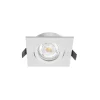 Kwadratowe Oczko Sufitowe Podtynkowe Regulowane Biały1xGU10 8,3cm IP20 Bez Oprawki * Eko-light Clearance