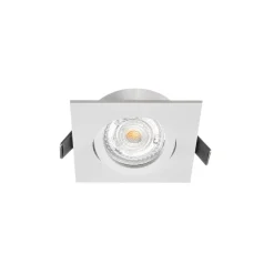 Kwadratowe Oczko Sufitowe Podtynkowe Regulowane Biały1xGU10 8,3cm IP20 Bez Oprawki * Eko-light Clearance