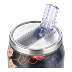 Kwiatowy kubek termiczny ze słomką 500 ml Midnight Blossom * Estia Hot