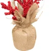 Kwiaty w doniczce czerwone 38cm juta * Atmosphera Clearance