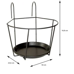 Kwietnik balkonowy geometryczny 18xh17cm