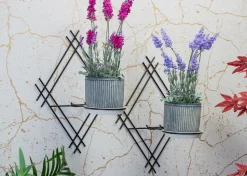 Kwietnik ścienny metalowy podwójny LOFT 41 cm