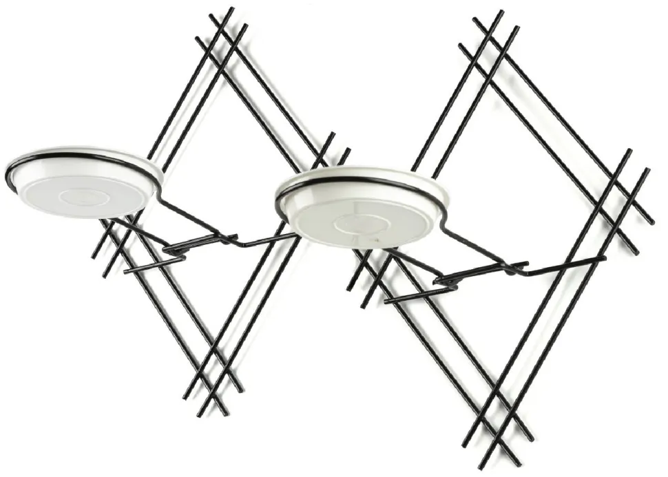 Kwietnik ścienny metalowy podwójny LOFT 41 cm