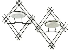 Kwietnik ścienny metalowy podwójny LOFT 41 cm