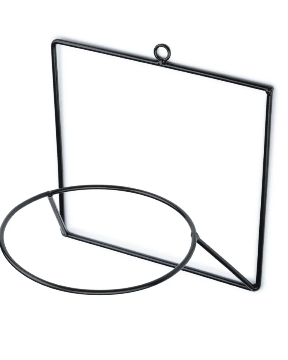 Kwietnik ścienny metalowy LOFT czarny 22 cm