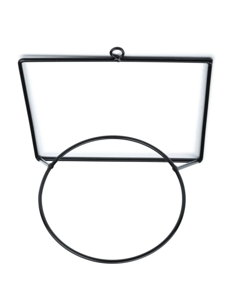 Kwietnik ścienny metalowy LOFT czarny 22 cm