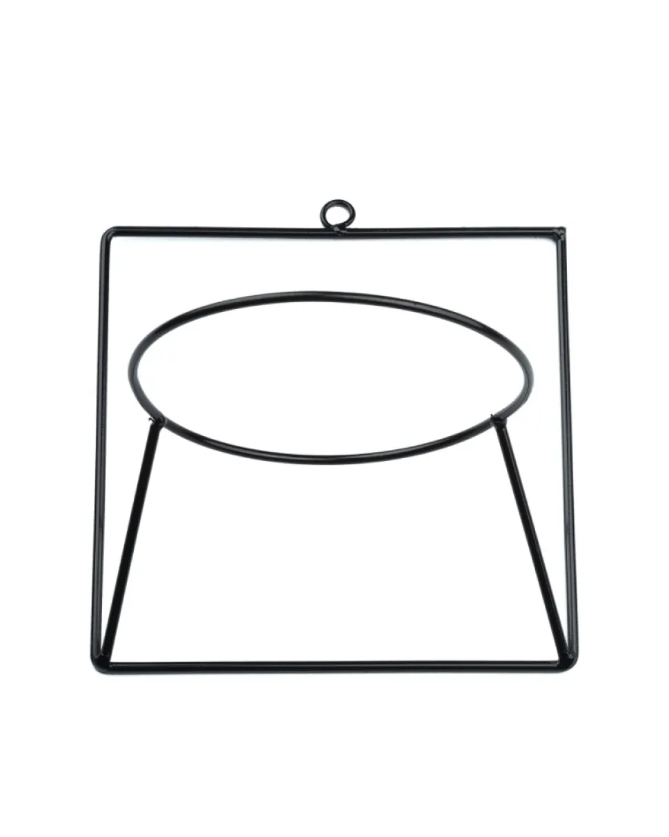 Kwietnik ścienny metalowy LOFT czarny 22 cm