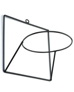Kwietnik ścienny metalowy LOFT czarny 22 cm