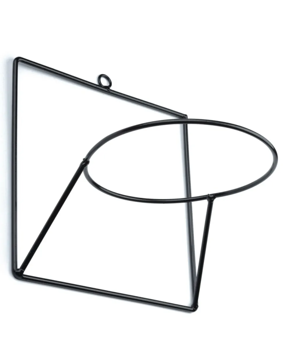 Kwietnik ścienny metalowy LOFT czarny 22 cm