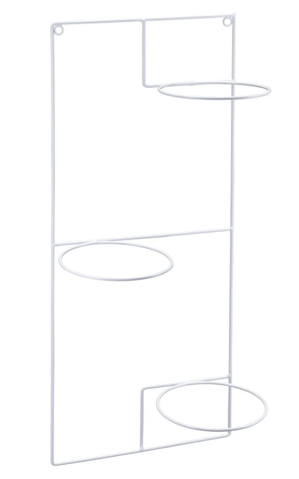 Kwietnik ścienny wiszący potrójny biały 71 cm