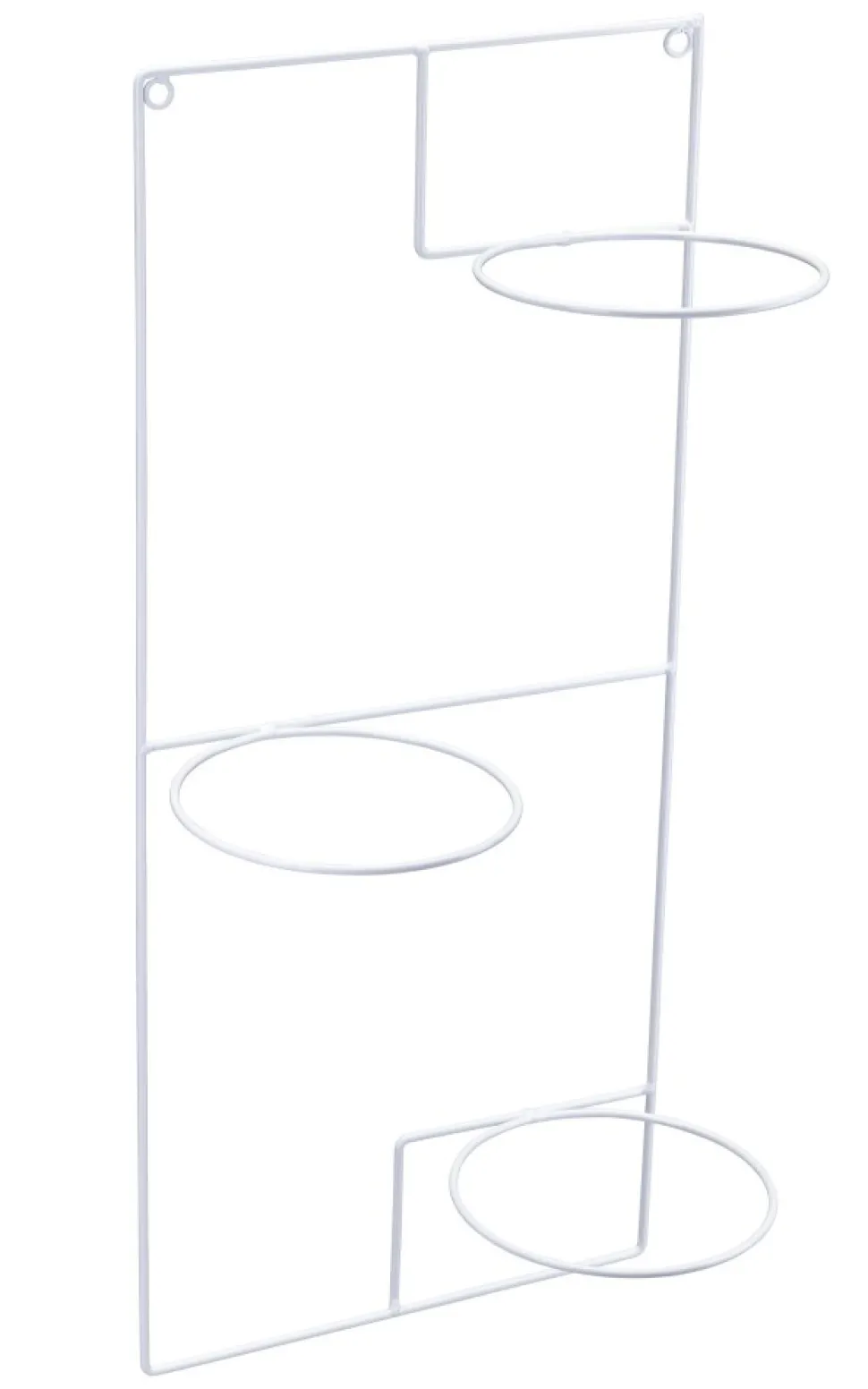 Kwietnik ścienny wiszący potrójny biały 71 cm