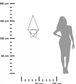 Kwietnik ścienny wiszący pojedynczy LOFT 63 cm