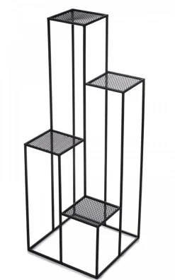 Kwietnik KASKADA czarny 110 cm siatka metalowy LOFT