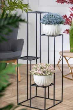 Kwietnik KASKADA czarny 110 cm siatka metalowy LOFT