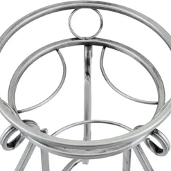 Kwietnik metalowy 37 cm srebrny