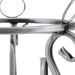 Kwietnik metalowy 37 cm srebrny