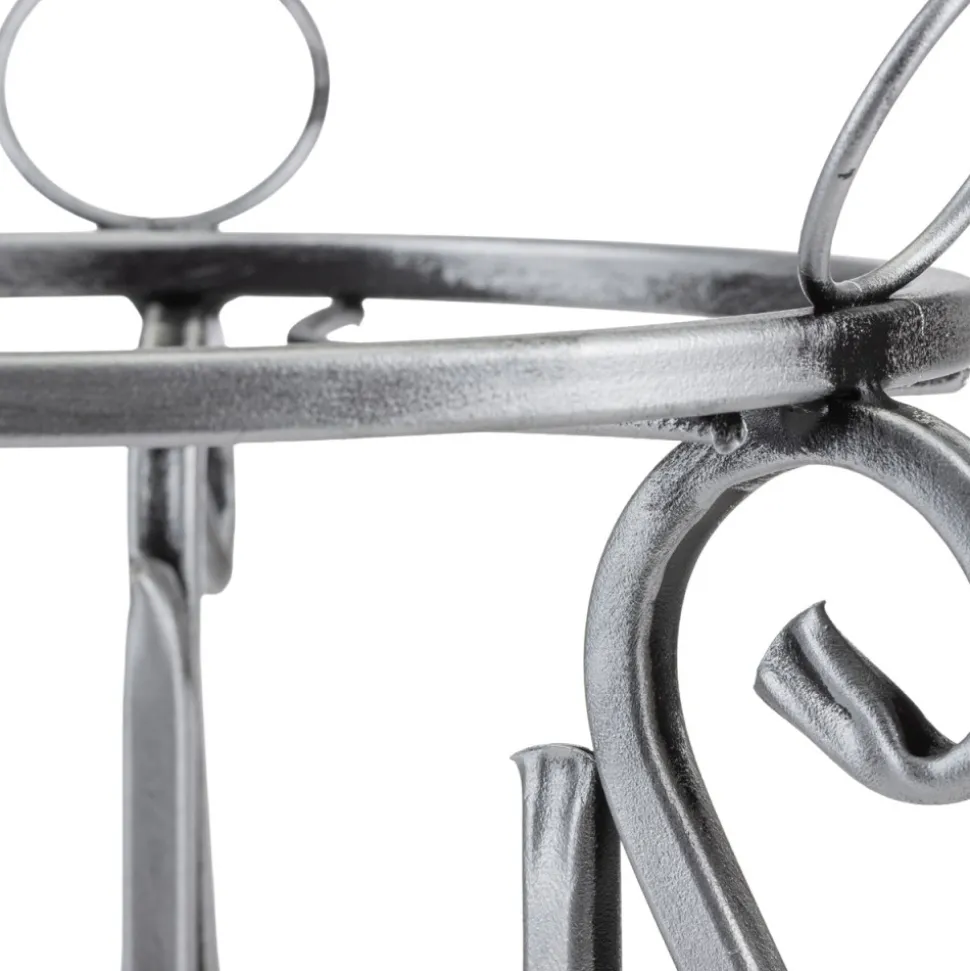 Kwietnik metalowy 37 cm srebrny