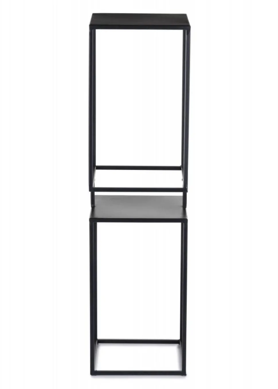 Kwietnik metalowy czarny 2 poziomy 87 cm industrialny