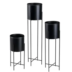 Kwietnik na kwiaty osłonka 55 cm czarny LOFT