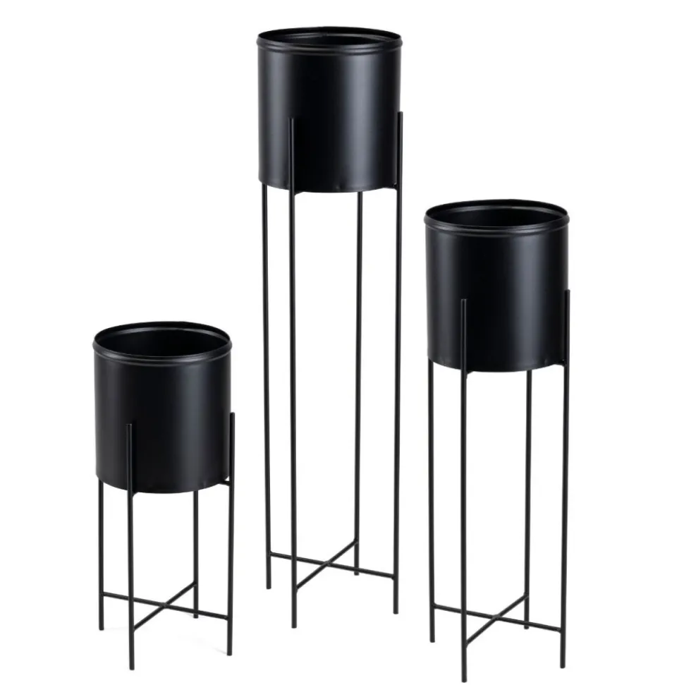 Kwietnik na kwiaty osłonka 55 cm czarny LOFT