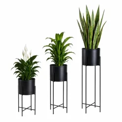Kwietnik na kwiaty osłonka 55 cm czarny LOFT