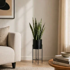 Kwietnik na kwiaty osłonka 55 cm czarny LOFT